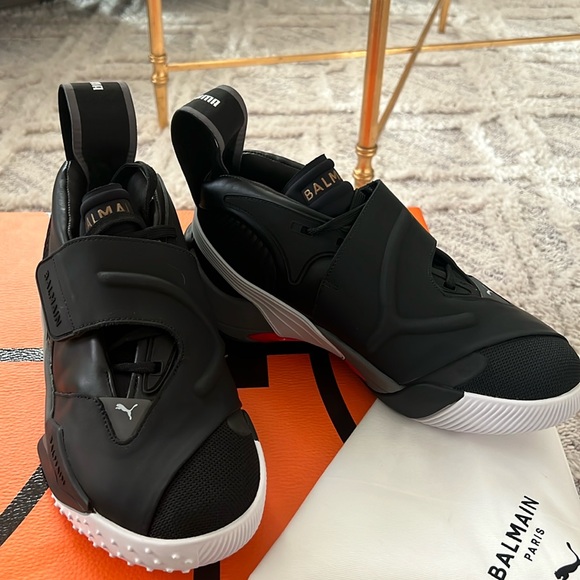 Balmain x Puma Court 'Black High Risk Red' 195683-01 - Picture 1 of 8